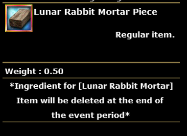 Lunar Rabbit Mortar Piece